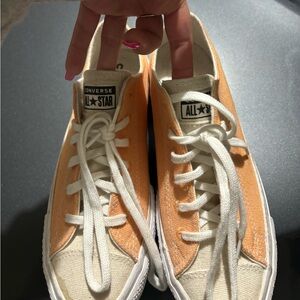 Orange and cream converse